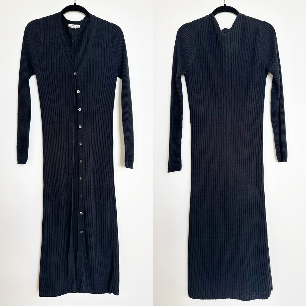Alex Mill 100% Linen Ribbed Knit Long Sleeve Dress / Cardigan Size Small